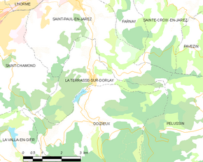 Poziția localității La Terrasse-sur-Dorlay
