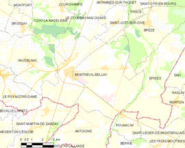 Mapa obce Montreuil-Bellay