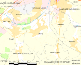 Mapa obce Maing