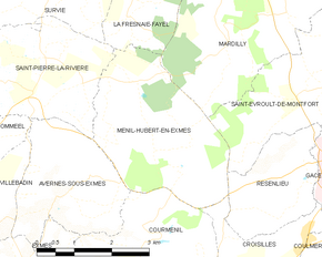 Poziția localității Ménil-Hubert-en-Exmes