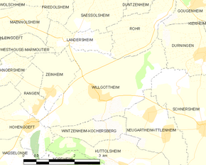 Poziția localității Willgottheim