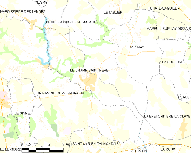 Poziția localității Le Champ-Saint-Père
