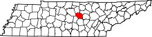 Map of Tennessee highlighting DeKalb County.svg