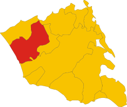 Vittoria dentro de la provincia de Ragusa