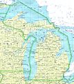 Míchigan es el primer estado por porcentaje de superficie acuática sobre el total de superficie.