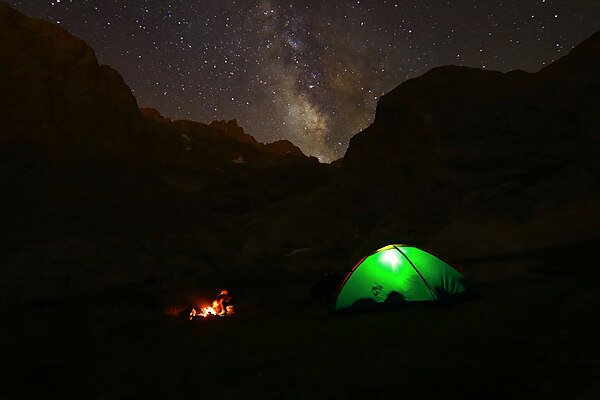 Tent camping in Turkey