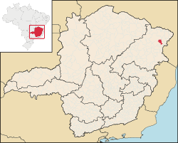 Localização de Felisburgo em Minas Gerais