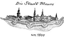 Moerser Stadtansicht um 1800