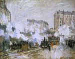 Monet Extérieur de la gare Saint-Lazare, arrivée d'un train.jpg