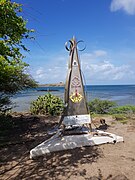 Monument La Porte du retour à la plage des Salines, stèle inaugurée le 22 mai 2000