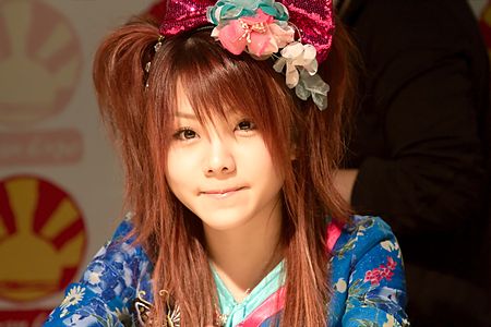 Reina Tanaka of Morning Musume during autograph session at Japan Expo