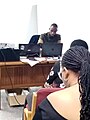Mothusi Sekhomba facilitating the translation training