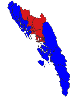 Lage im Bundesstaat Rakhine