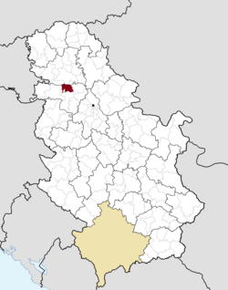 Ubicación del municipio de Irig dentro de Serbia