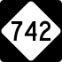 Indicatore dell'autostrada 742 della Carolina del Nord