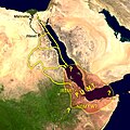 Image 5Supposed location around the Red Sea and major travel routes by land and sea (from History of Somaliland)