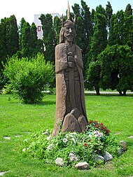 Árpád's statue in Nagymegyer (Veľký Meder, Slovakia)