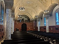 A view towards the rear of the seminary chapel as it currently exists at the University of Northwestern Nazareth Hall Chapel from Sanctuary.jpg