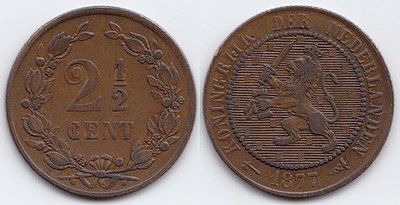 2½ cent uit 1877
