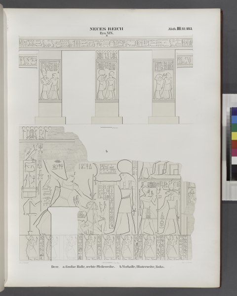 File:Neues Reich. Dynastie XIX. Derr (el-Derr)- a. Grosse Halle, rechte Pfeilerreihe; b. Vorhalle, Hinterseite, links (NYPL b14291191-38358).tiff