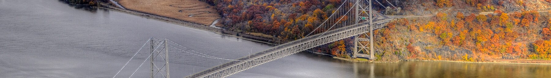 Bear Mountain Bridge over Hudson River