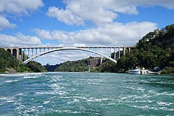 Niagara Falls Rainbow Bridge Canada.