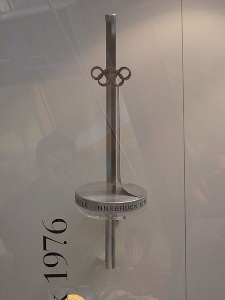 La torche olympique.
