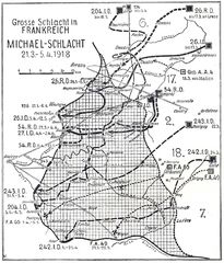 Operation Michael in der deutschen Frühjahrsoffensive (Kaiserschlacht)1918