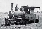 Orenstein and Koppel 6520 1913 610mm 0-4-0WT 10hp built for Decauville. South Australian Irrigation and Reclamation Department at Woods Point in 1946 (John Goggs courtesy Richard Horne LRRSA Light Railways, No 246, Dec 2015).jpg