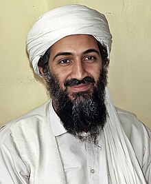 Osama bin Laden, founder of the Salafi jihadist organization al-Qaeda Osama bin Laden, portraet.jpg