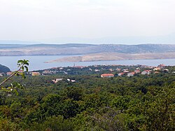 Krk sziget északi része Cirkvenica felől fotózva
