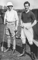 Oxford University Players: P C Oldfield and John Lakin (right) 1932 Oxford University Polo Players 1932.png