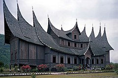 Image 97Pagaruyung Palace, It was built in the traditional Rumah Gadang vernacular architectural style. (from Culture of Indonesia)