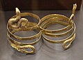 Pair of snake bracelets, 3rd - 2nd cent. B.C. National Archaeological Museum, Athens, Greece.