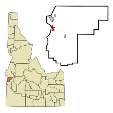 Județul Payette Idaho Zonele încorporate și necorporate Fruitland Highlighted.svg