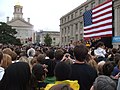Political rally for Barack Obama on the Pentacrest of the University of Iowa