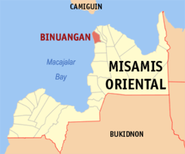 Binuangan na Misamis Oriental Coordenadas : 8°55'N, 124°48'E