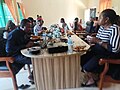 A cross section of the participants having lunch during the event