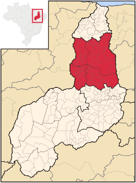 Ligging van de Braziliaanse mesoregio Centro-Norte Piauiense in Piauí