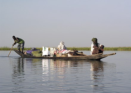 Pirogue on the Niger River in Mali