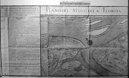 Copy of the Plan of the fort of Saint Augustine, Florida and its contours by Royal Engineer Pedro Ruiz de Olano, 1740