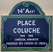 Plaque Place Coluche - Paris XIV (FR75) - 2021-07-21 - 1.jpg