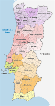 Vorschaubild für Verwaltungsgliederung Portugals