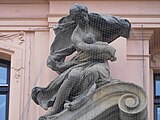 Praha - Nové Město, Václavské náměstí 19, Palác Generali - socha nad balkónem