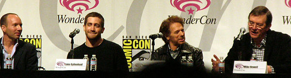 Mechner, Gyllenhaal, Bruckheimer, and Newell at a panel promoting the film at WonderCon 2010.