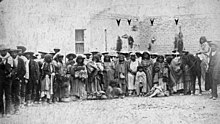 Apache prisoners and Mexican soldiers after the Battle of Tres Castillos Prisoners of tres castillos.jpg