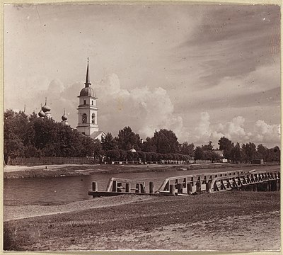 Кобона, церковь Св. Николая Чудотворца. Фотография С. Прокудина-Горского. 1909 год
