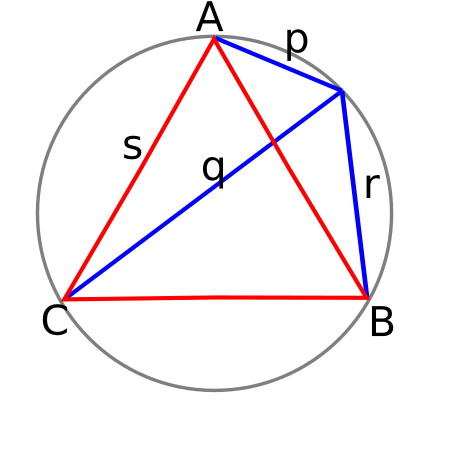 Triangle equilàter inscrit en una circumferència