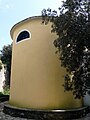 Abside esterno del santuario della Madonna di Caravaggio, Monte Orsena, Rapallo, Liguria, Italia