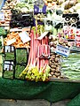 Rhubarb displayed for sale at a market